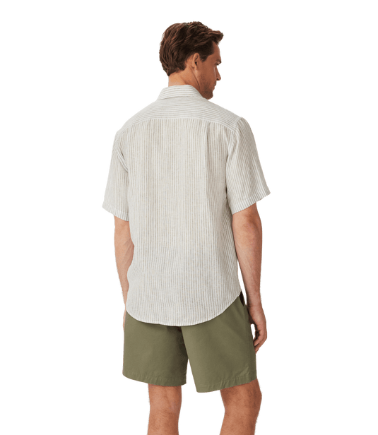 R.M. Williams Mens Charles Linen Short Sleeve Shirt