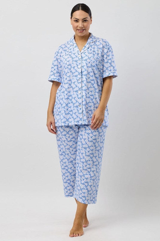 Schrank Womens Daisies 3/4 Pyjama Set - Blue