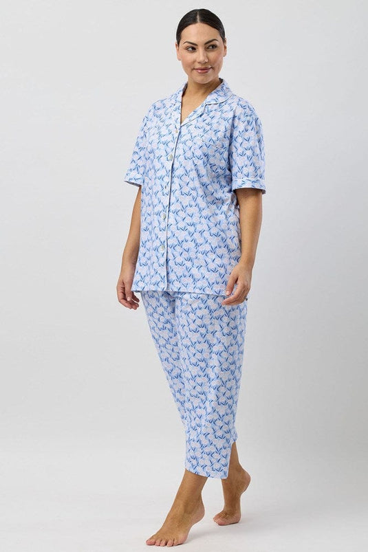 Schrank Womens Daisies 3/4 Pyjama Set - Blue