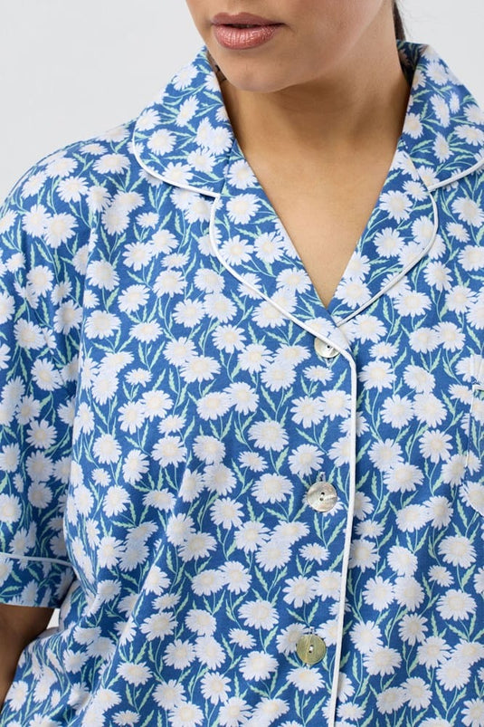 Schrank Womens Daisies 3/4 Pyjama Set - Denim