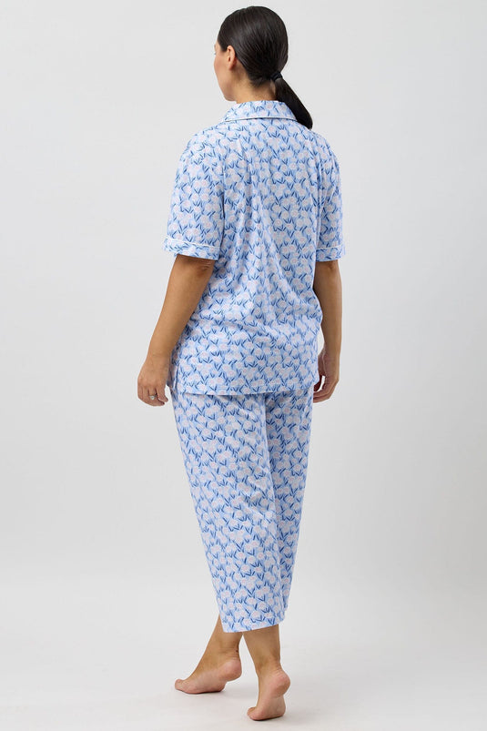 Schrank Womens Daisies 3/4 Pyjama Set - Blue