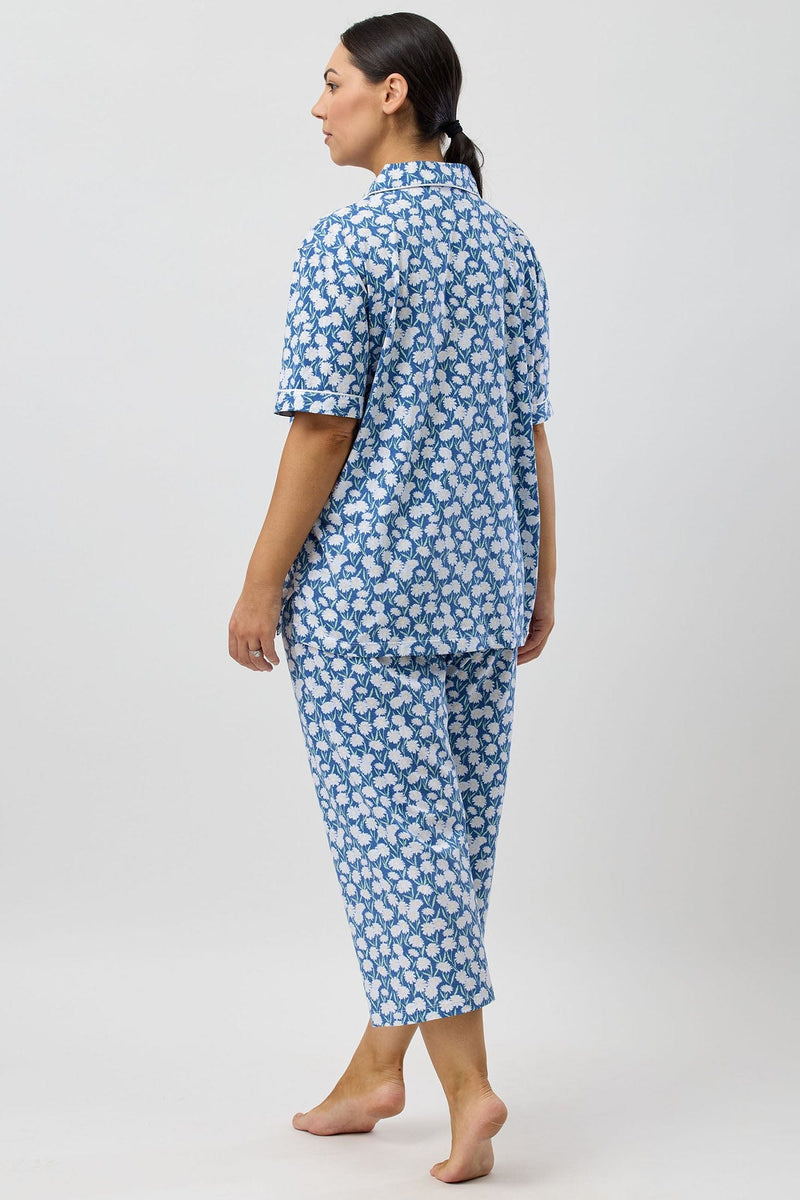 Load image into Gallery viewer, Schrank Womens Daisies 3/4 Pyjama Set - Denim
