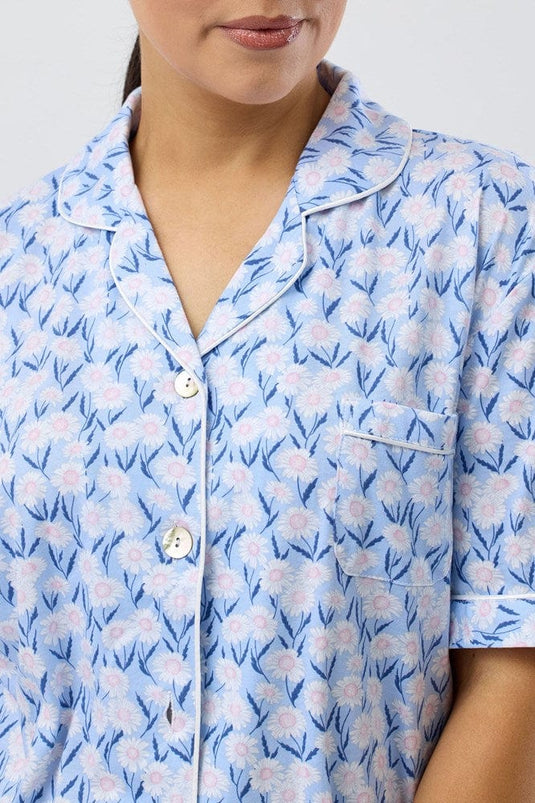 Schrank Womens Daisies Short Pyjama Set - Blue