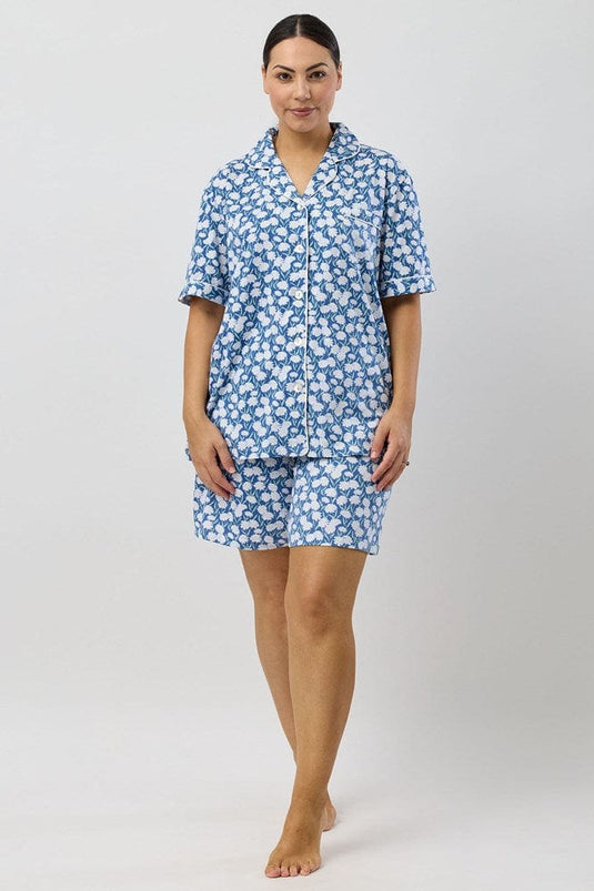 Schrank Womens Daisies Short Pyjama Set - Denim
