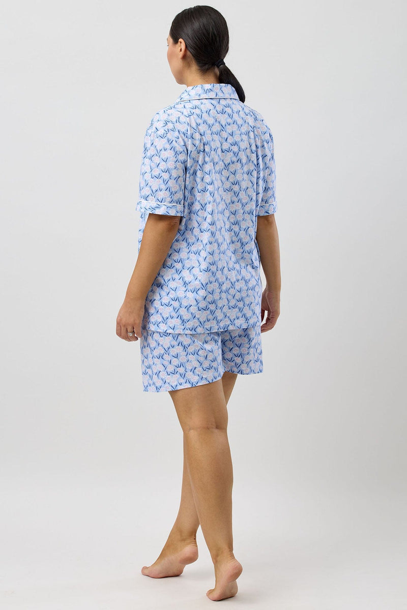 Load image into Gallery viewer, Schrank Womens Daisies Short Pyjama Set - Blue
