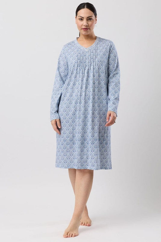 Schrank Womens Oriental Crochet Nightie - Teal