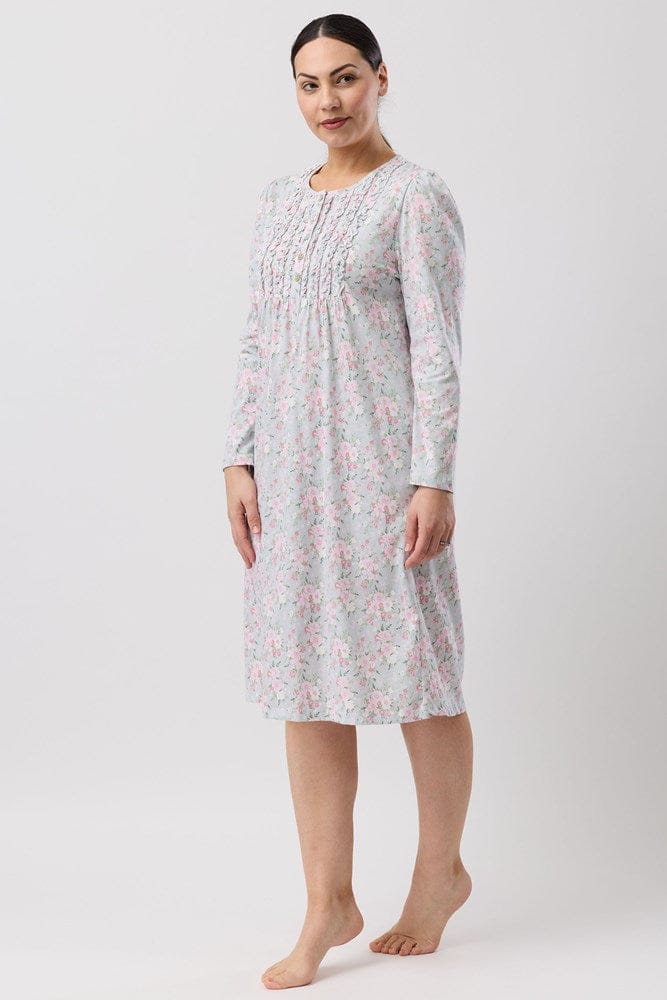 Load image into Gallery viewer, Schrank Womens Bouquet Ruffle Nightie - Sage
