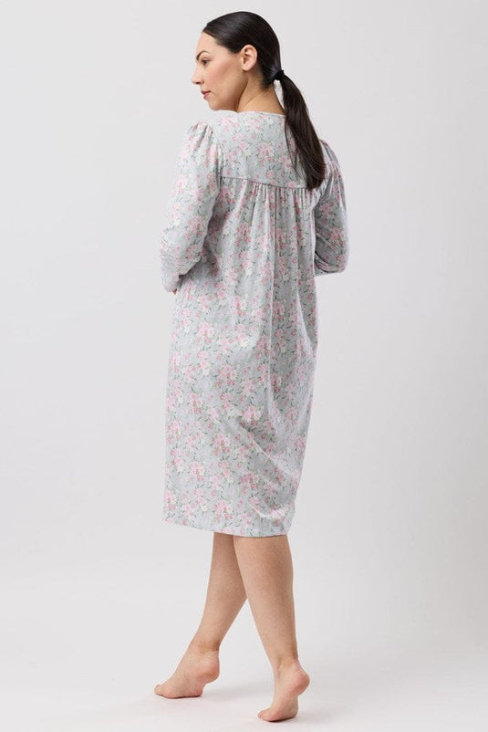 Schrank Womens Bouquet Ruffle Nightie - Sage