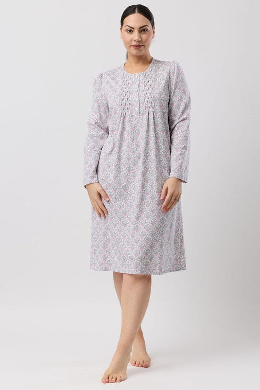 Schrank Womens Oriental Smock Nightie - Pink