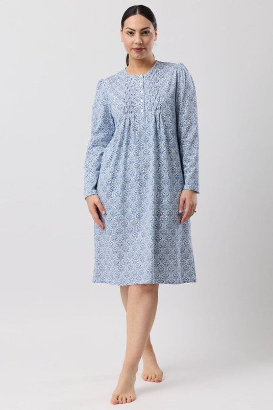 Schrank Womens Oriental Smock Nightie - Teal