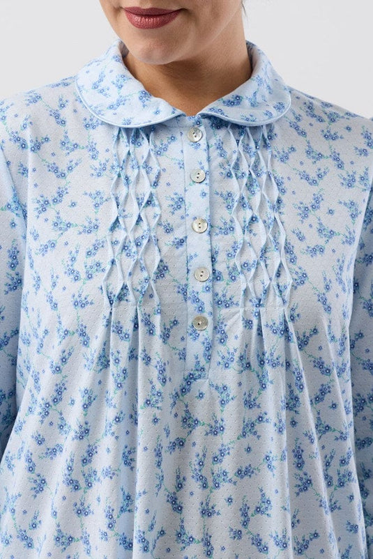 Schrank Womens Jasmine Collar Nightie - Blue