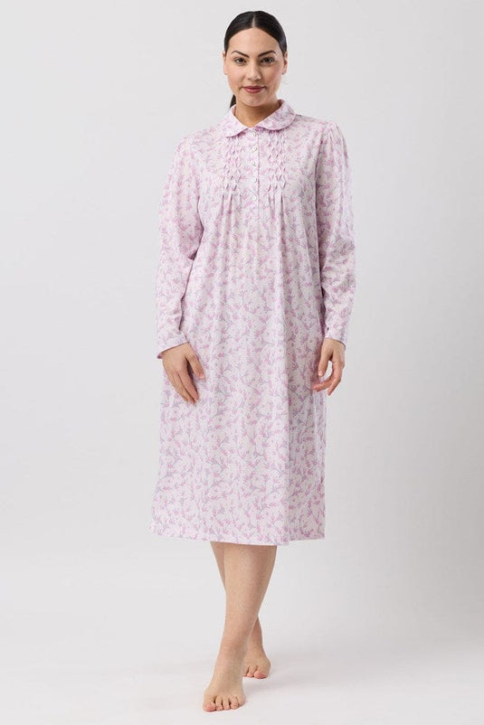 Schrank Womens Jasmine Collar Nightie - Pink