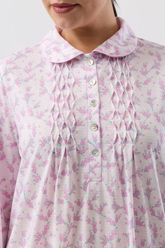 Schrank Womens Jasmine Collar Nightie - Pink