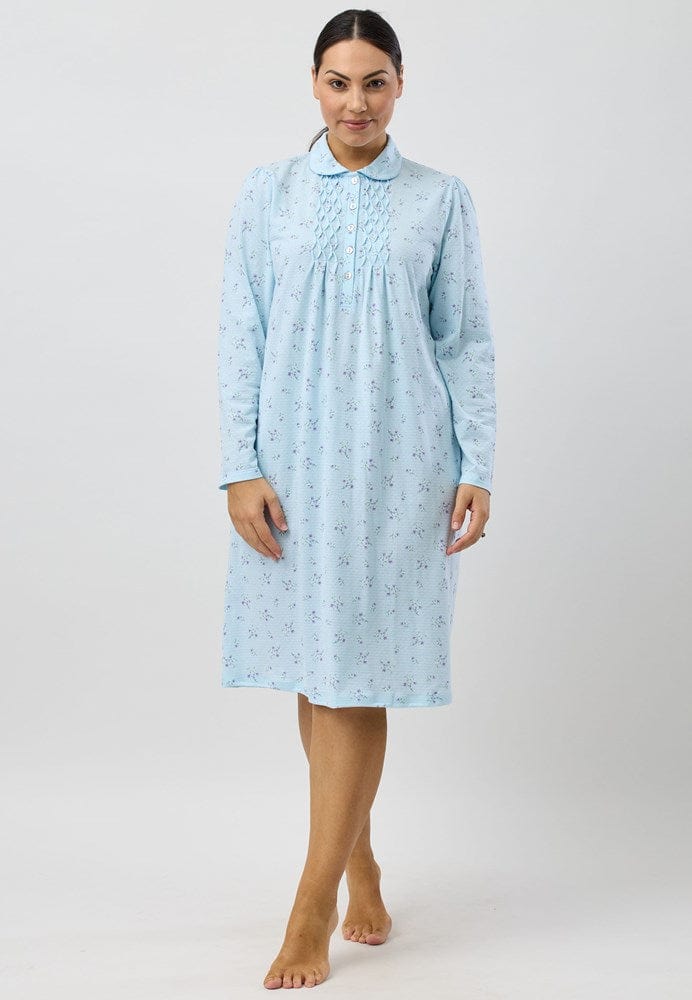 Load image into Gallery viewer, Schrank Womens Sweet Pea Collared Nightie - Short Length
