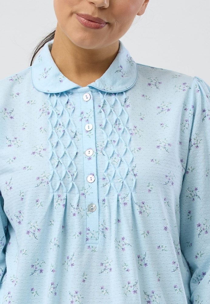 Load image into Gallery viewer, Schrank Womens Sweet Pea Collared Nightie - Short Length
