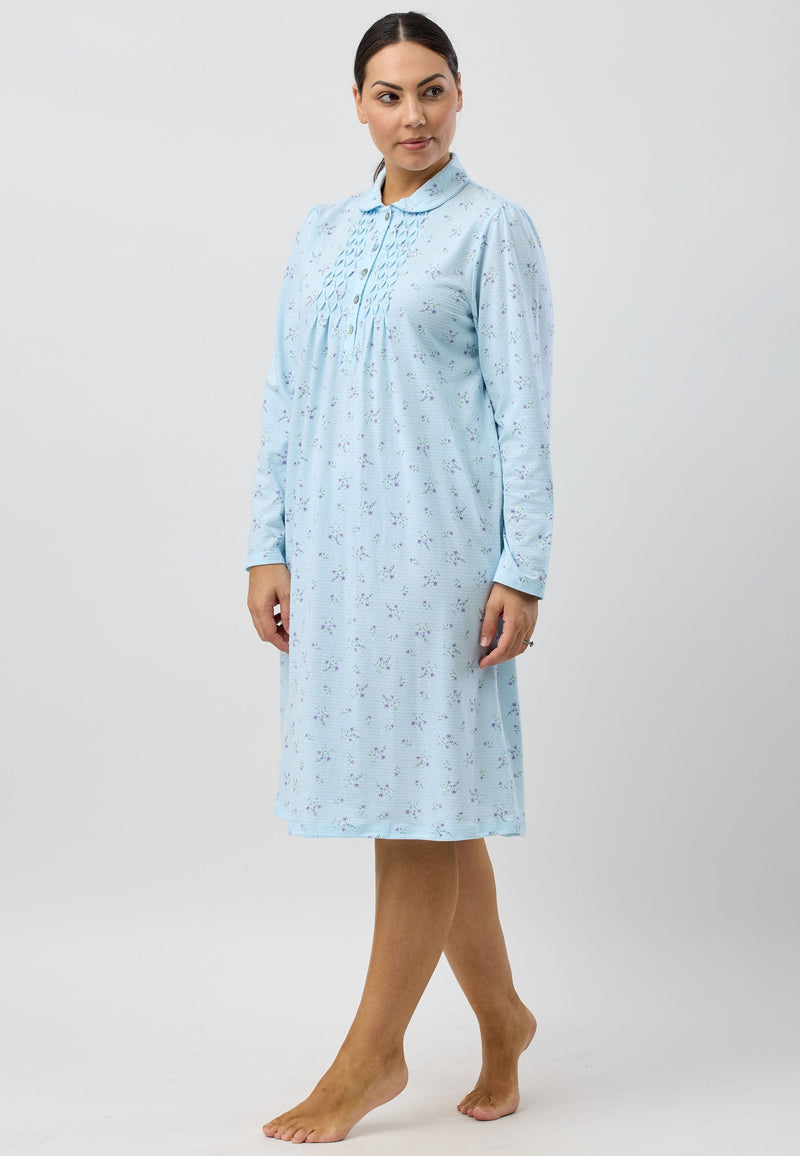Load image into Gallery viewer, Schrank Womens Sweet Pea Collared Nightie - Short Length
