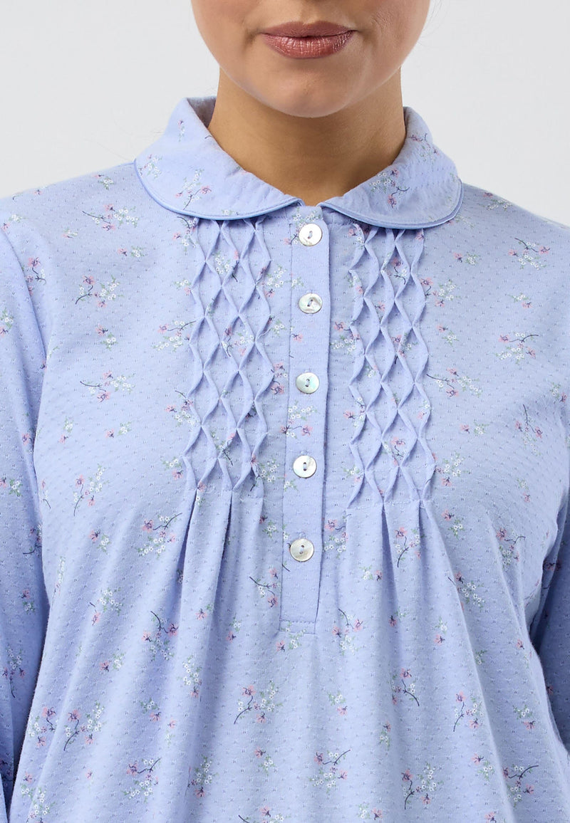 Load image into Gallery viewer, Schrank Womens Sweet Pea Collared Nightie - Short Length
