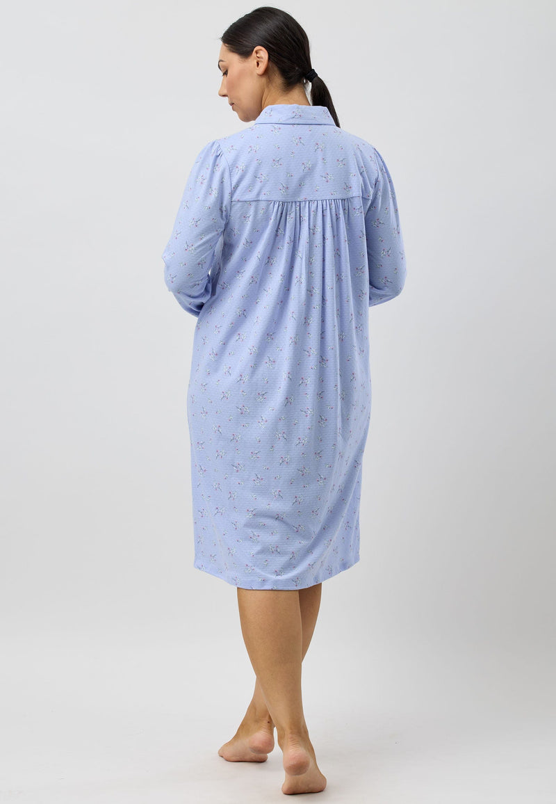Load image into Gallery viewer, Schrank Womens Sweet Pea Collared Nightie - Short Length
