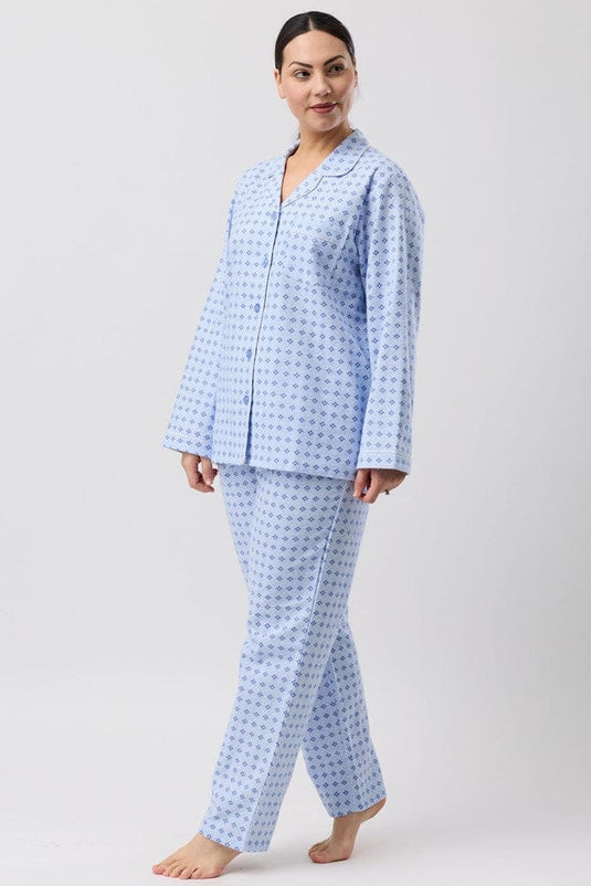 Schrank Womens Fleur De Lys PJ Set - Blue