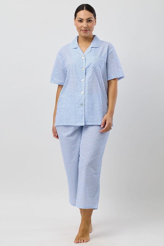 Load image into Gallery viewer, Schrank Womens Geo 7/8 Pyjama Set - Blue
