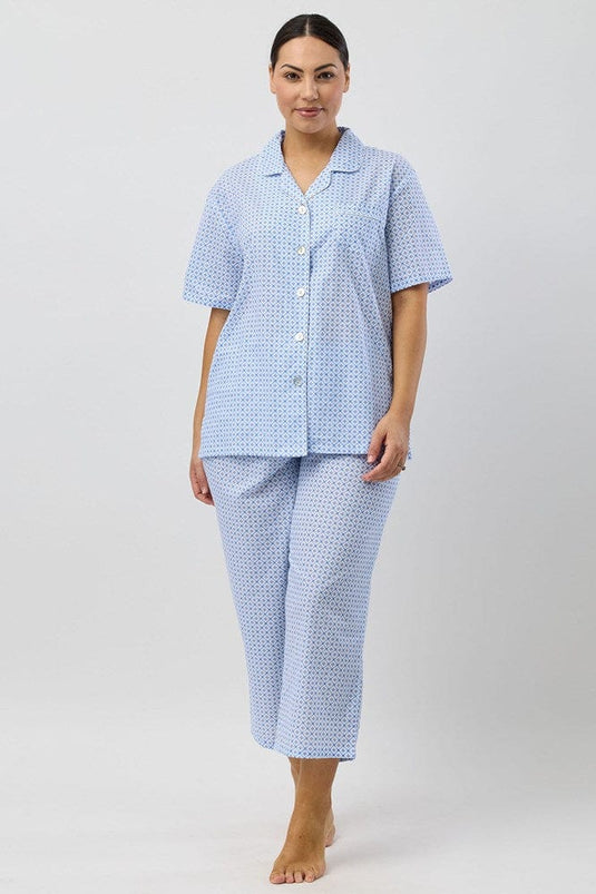 Schrank Womens Geo 7/8 Pyjama Set - Blue