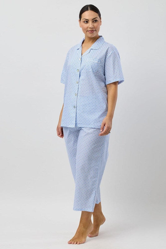 Schrank Womens Geo 7/8 Pyjama Set - Blue