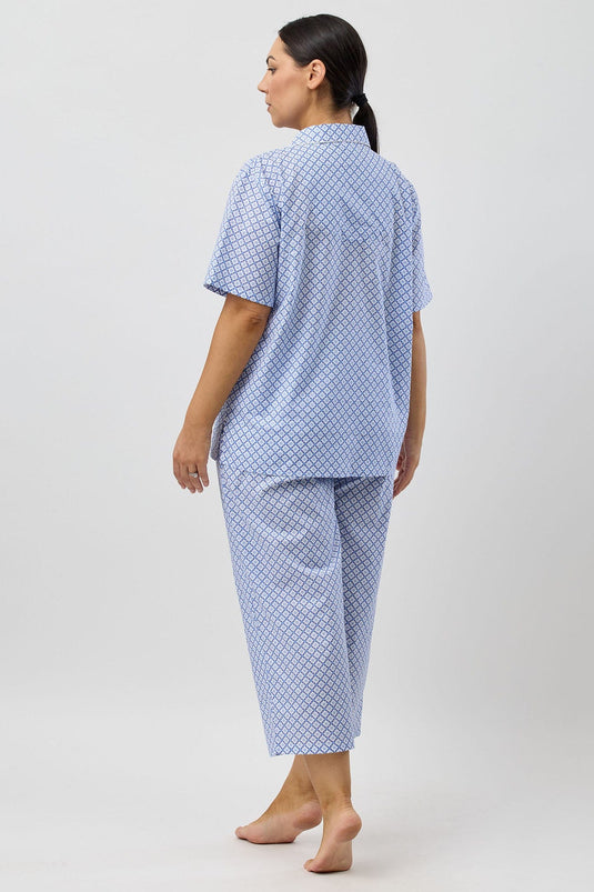 Schrank Womens Geo 7/8 Pyjama Set - Denim