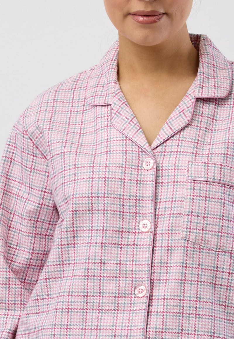 Load image into Gallery viewer, Schrank Womens Houndstooth Revere Pyjamas
