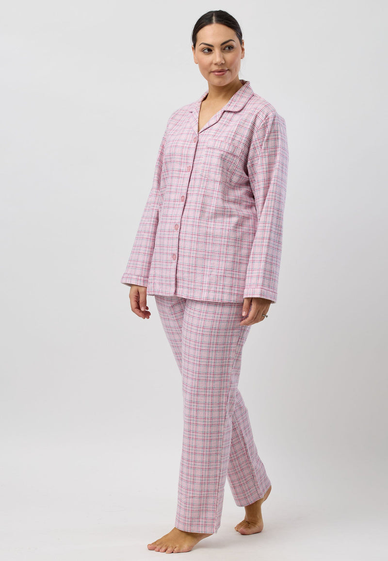 Load image into Gallery viewer, Schrank Womens Houndstooth Revere Pyjamas
