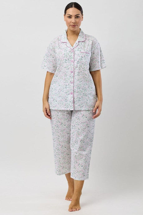 Schrank Womens Pansies 7/8 Pyjama Set - Pink