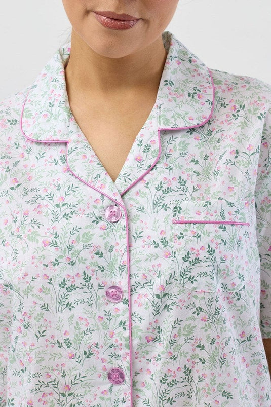 Schrank Womens Pansies 7/8 Pyjama Set - Pink