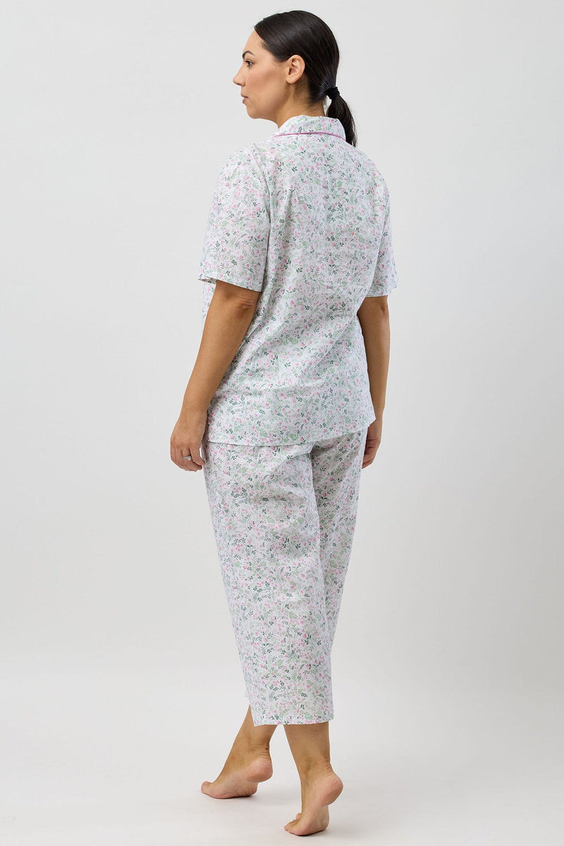 Load image into Gallery viewer, Schrank Womens Pansies 7/8 Pyjama Set - Pink
