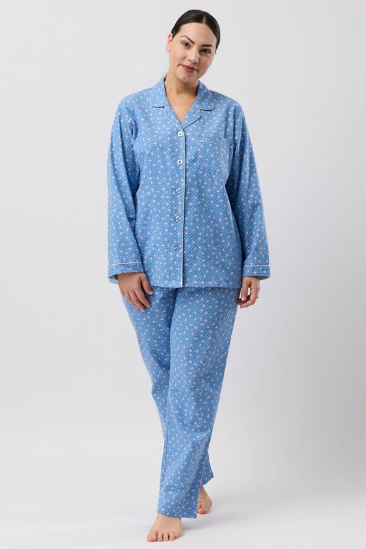 Schrank Womens Rose Spot PJ Set - Denim