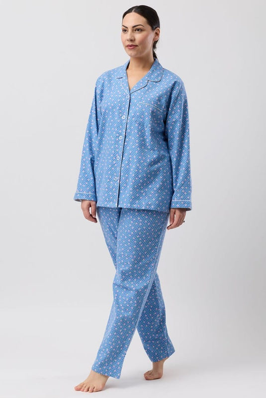 Schrank Womens Rose Spot PJ Set - Denim