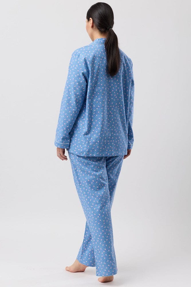 Load image into Gallery viewer, Schrank Womens Rose Spot PJ Set - Denim
