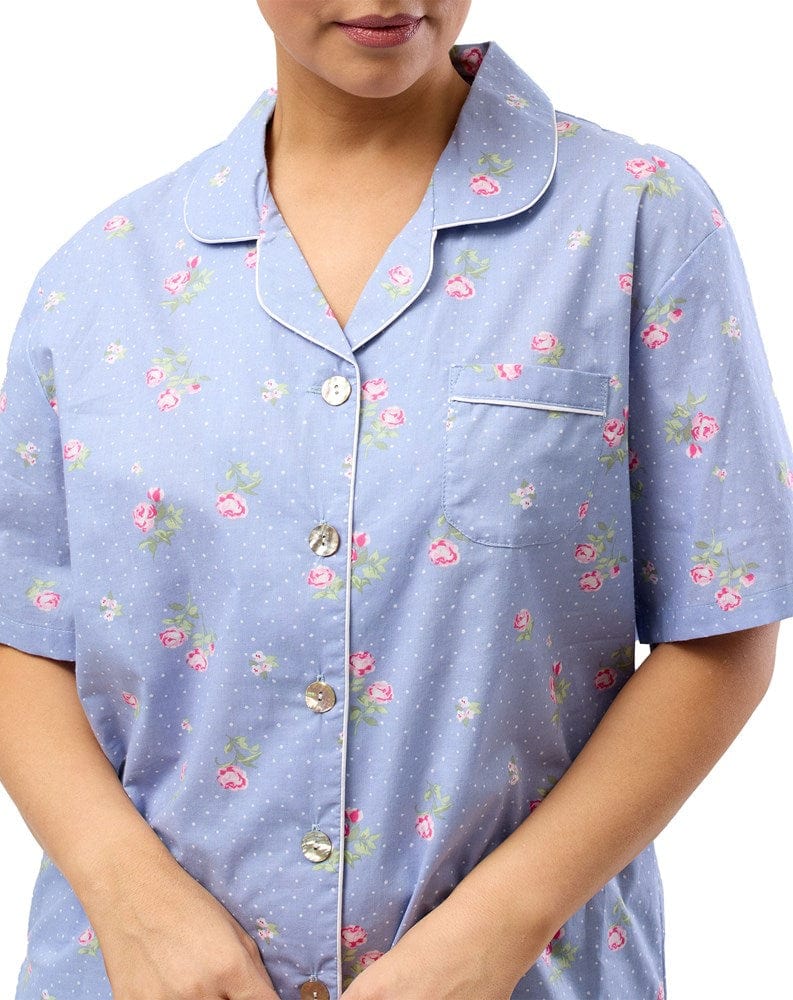 Load image into Gallery viewer, Schrank Womens Floral Spot Revere Pyjama Set
