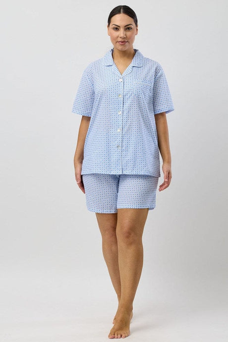 Schrank Womens Geo Short Pyjama Set - Blue
