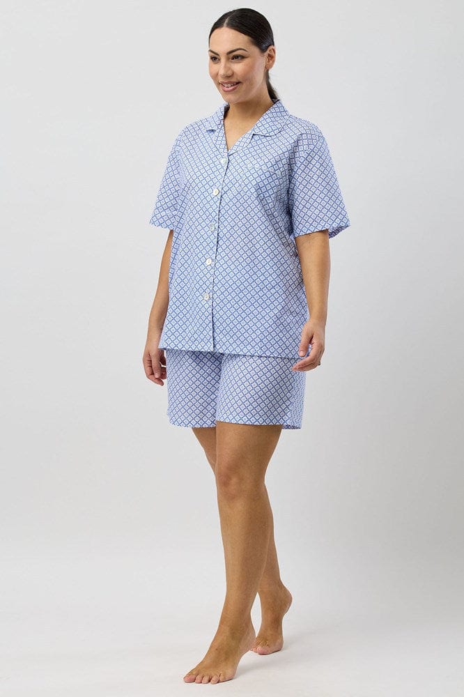 Load image into Gallery viewer, Schrank Womens Geo Short Pyjama Set - Denim
