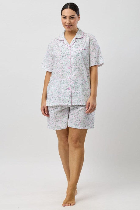 Schrank Womens Pansies Short Pyjama Set - Pink