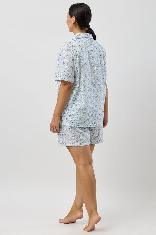 Schrank Womens Pansies Short Pyjama Set - Blue