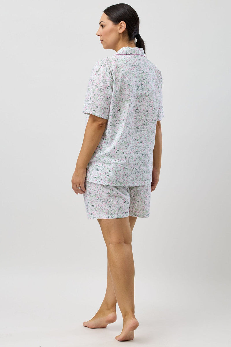 Load image into Gallery viewer, Schrank Womens Pansies Short Pyjama Set - Pink
