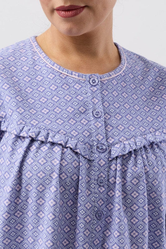 Schrank Womens Fleur De Lys Nightie - Indigo