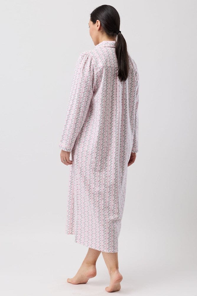 Load image into Gallery viewer, Schrank Womens Tulip Stripe Collar Nightie - Pink
