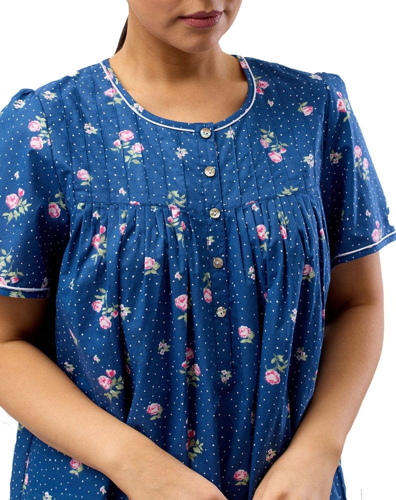 Load image into Gallery viewer, Schrank Womens Floral Spot Short Sleeve Nite
