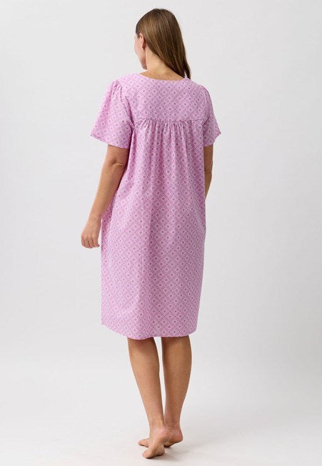 Schrank Womens Morocco Short Sleeve Nightie - Pink