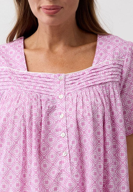 Schrank Womens Morocco Short Sleeve Nightie - Pink