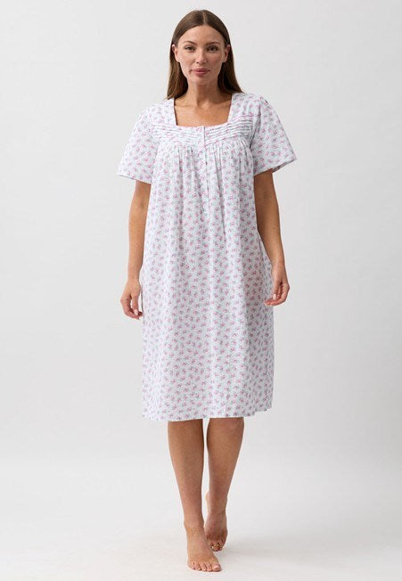 Schrank Womens Rosebud Short Sleeve Nightie - Pink