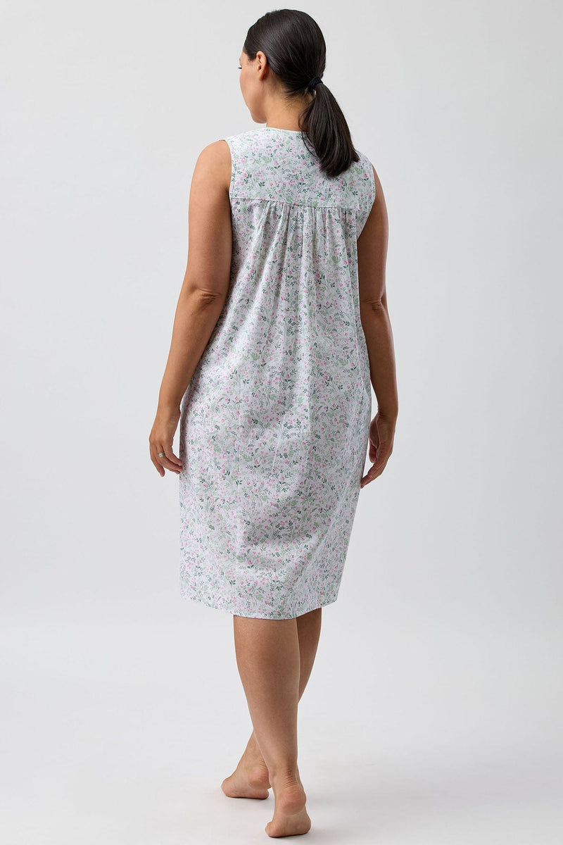 Load image into Gallery viewer, Schrank Womens Pansies Sleeveless Nightie - Pink

