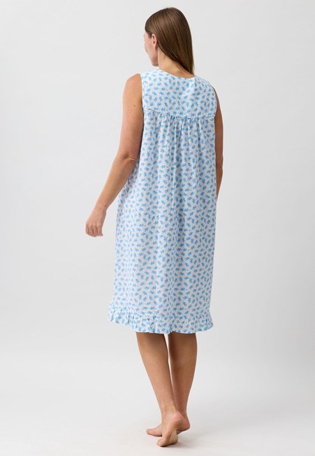 Load image into Gallery viewer, Schrank Womens Rosebud Sleeveless Nightie - Blue

