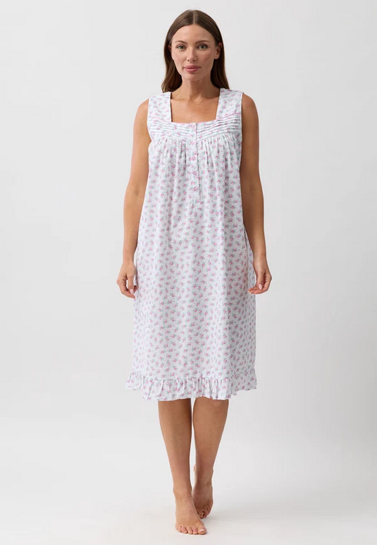 Schrank Womens Rosebud Sleeveless Nightie - Pink